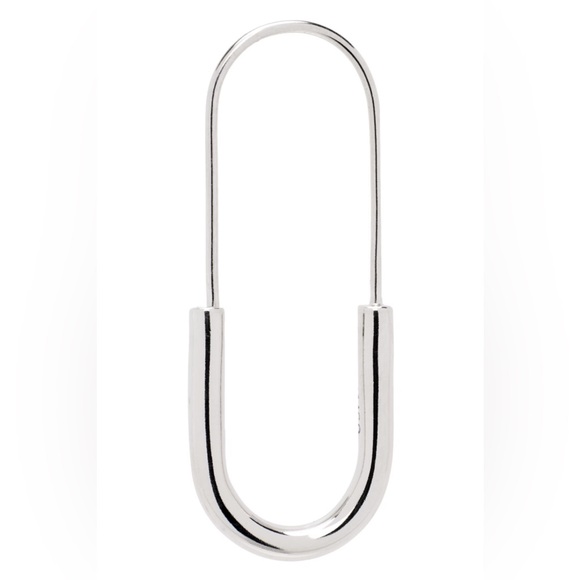 MARIA BLACK Single Silver Chance Paperclip Earring - Picture 4 of 7